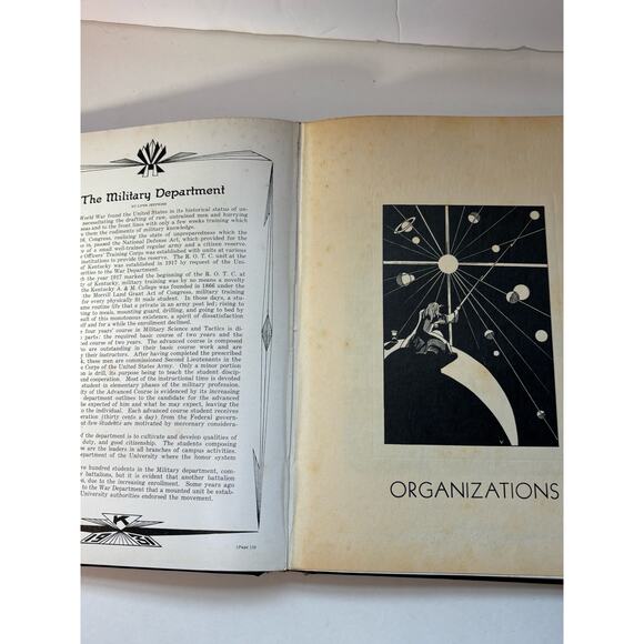 1931 The Kentuckian Vntg Yearbook University of Kentucky Art Deco Embossed Cover - Picture 5 of 6